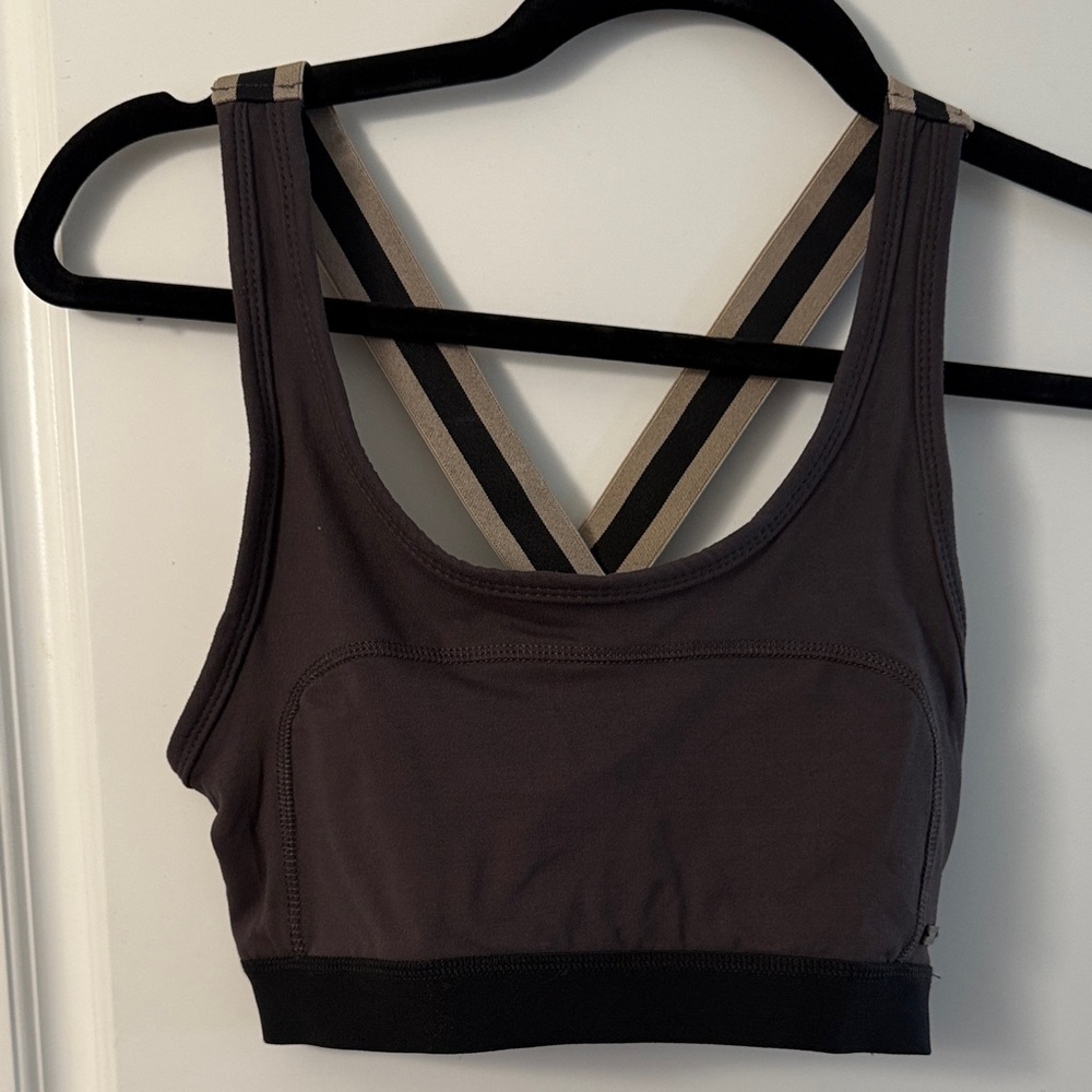 Mono B Charcoal and Black Sports Bra